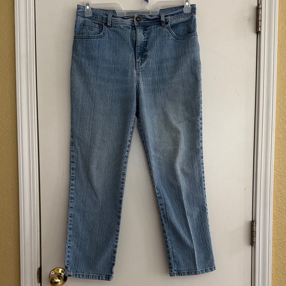 Gloria Vanderbilt Straight Leg Jeans - Light Blue Size 12 Petite